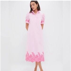 Hyacinth House Eliza pink embroidered floral dress